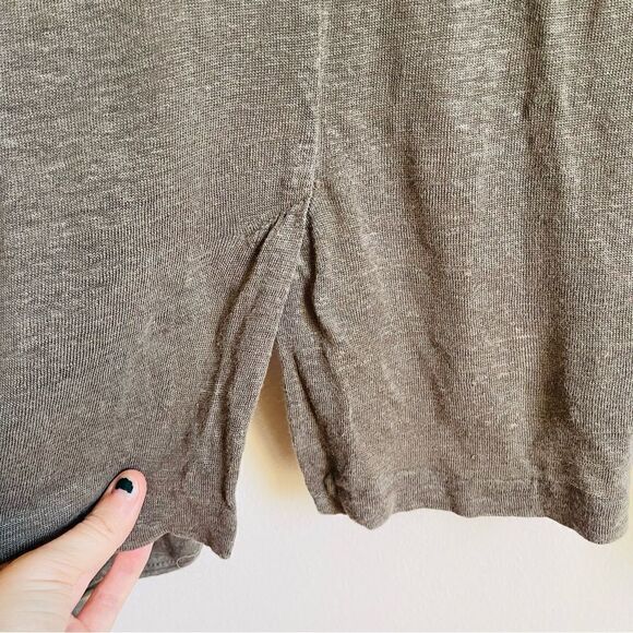 Rachel Zoe Green 100% Linen Open Cardigan Collared Medium - Picture 6 of 9